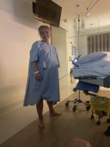 Hypnobirthing mother in maternity ward