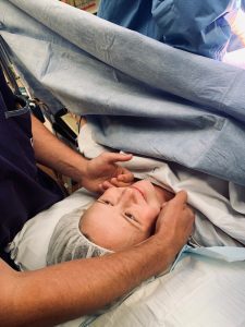 Caesarean Birth Story - Light touch massage before birth