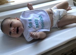 Melissa & Yasmins baby girl and Hypnobub Navy