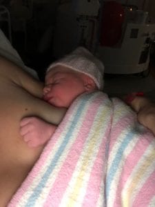 Hypnobub in mums arms