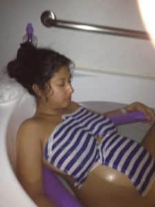 In a trance during labour