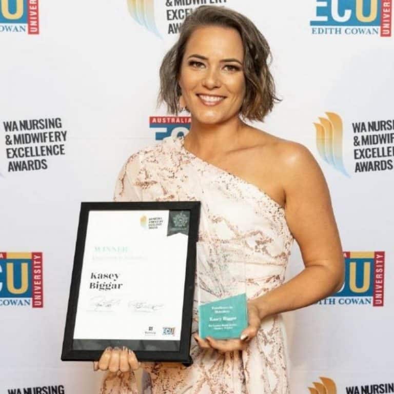 Kasey Biggar Award - WA Nursing & Midwifery Awards - Hypnobirthing Australia™ Birth Outcomes