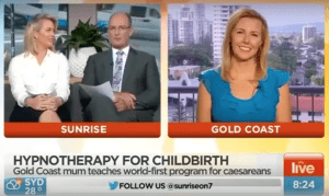 Melissa Spilsted Channel 7 Sunrise interview featuring the Positive Caesarean Birth