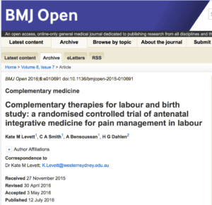 kate levett study childbirth