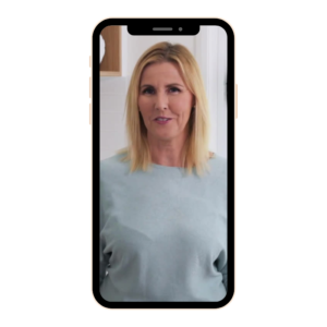 Mobile Phone Screen displaying Online Birth Classes with Hypnobirthing Expert Melissa Spilsted - accessible via the mobile app